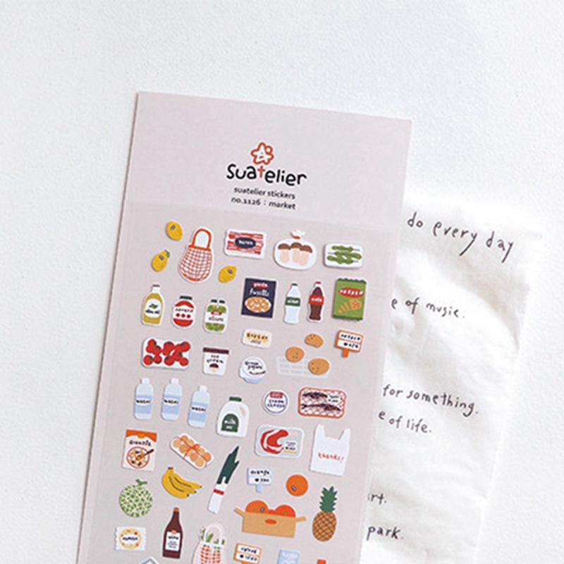 Korean Food Snacks - Suatelier N°1126 Autocollant « Marché »