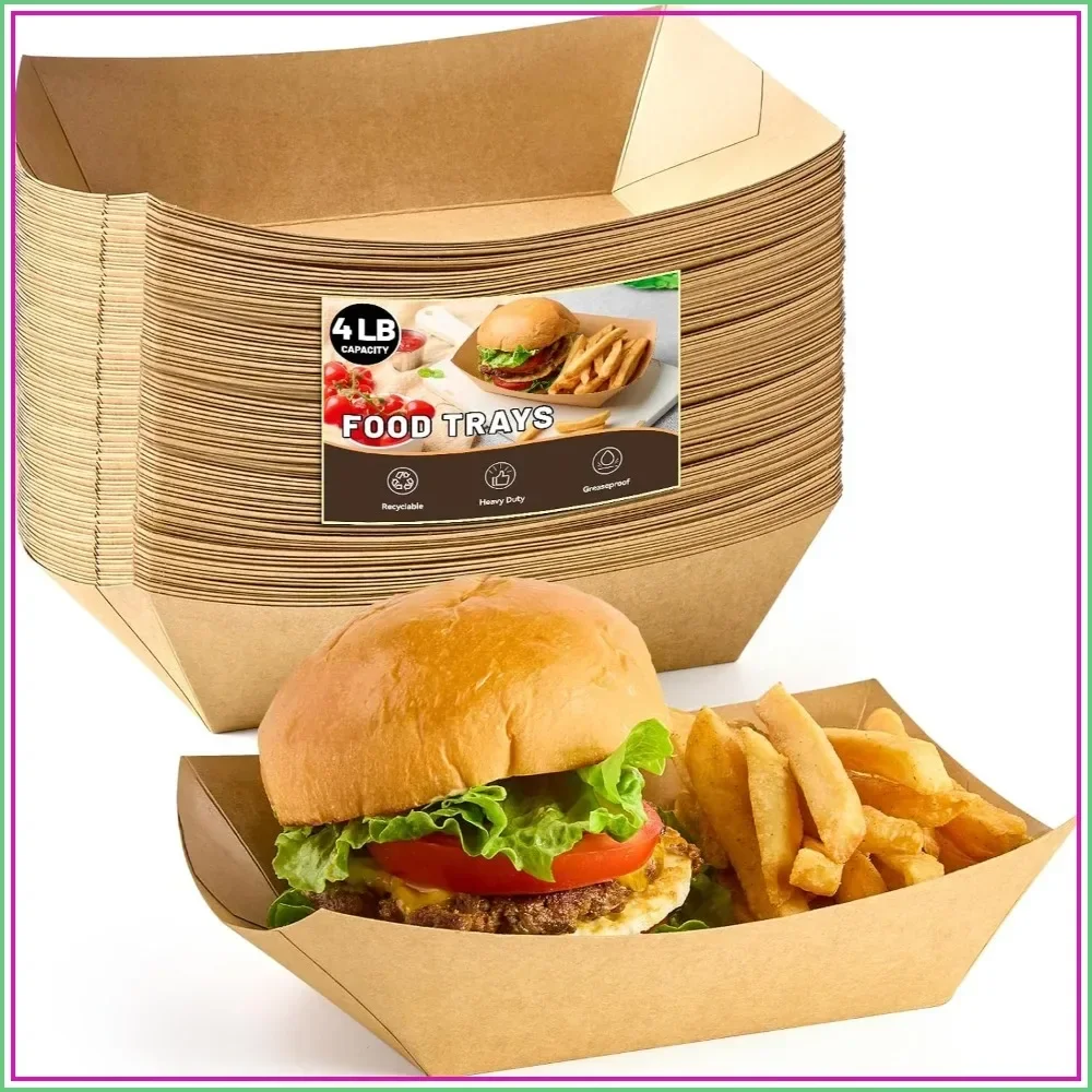 Food Snacks Images - Grands plateaux alimentaires en papier kraft,