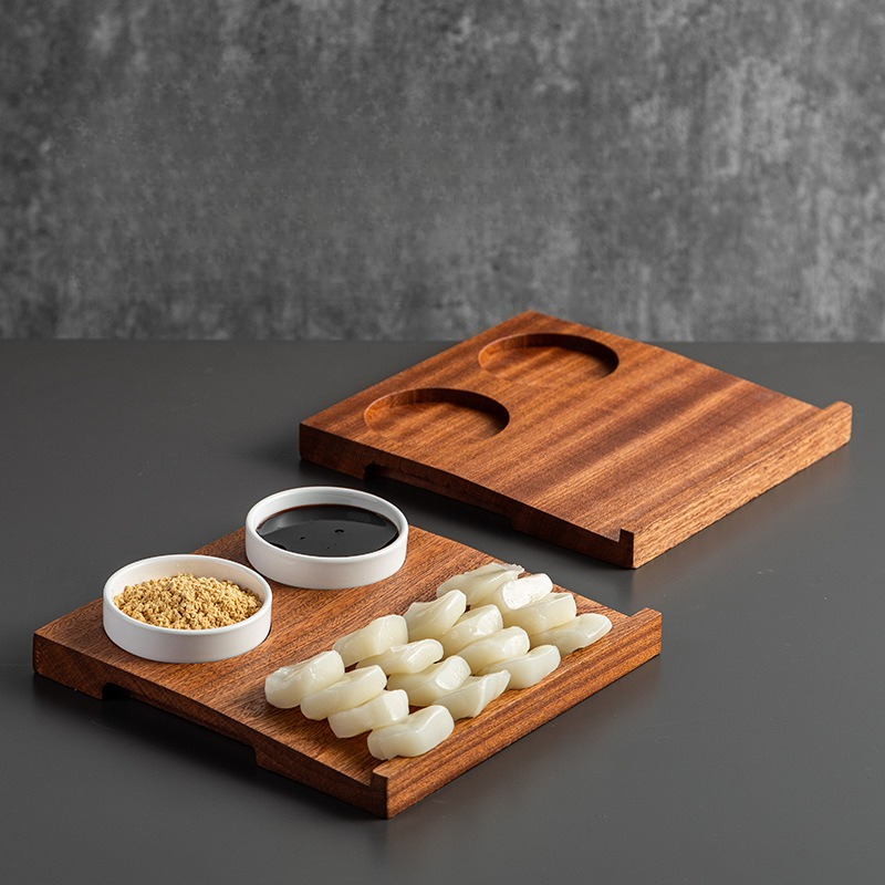 Plateau en bois de gâteau de r - Korean Food Snacks avis et prix