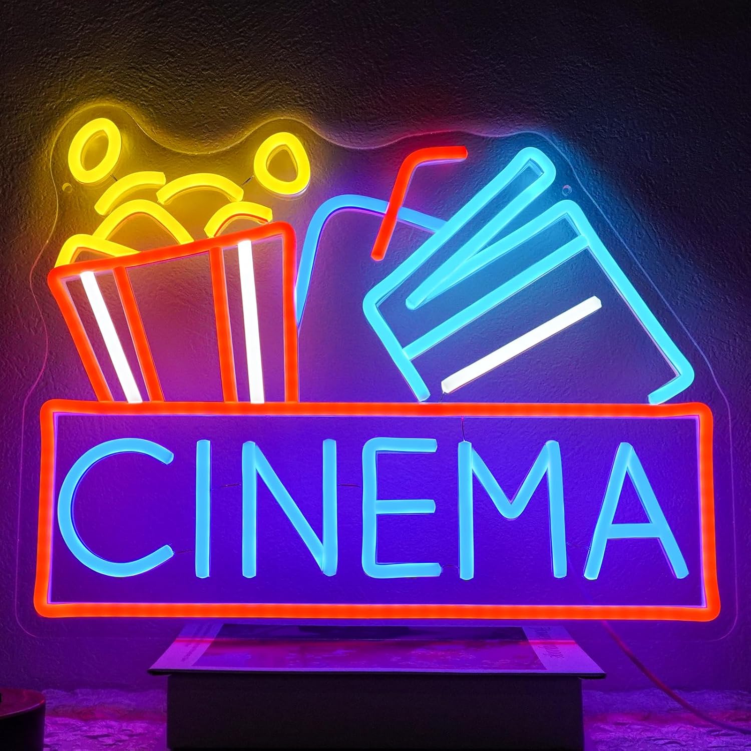 Enseigne néon LED dimmable Pop - Snacks Food Video avis et prix